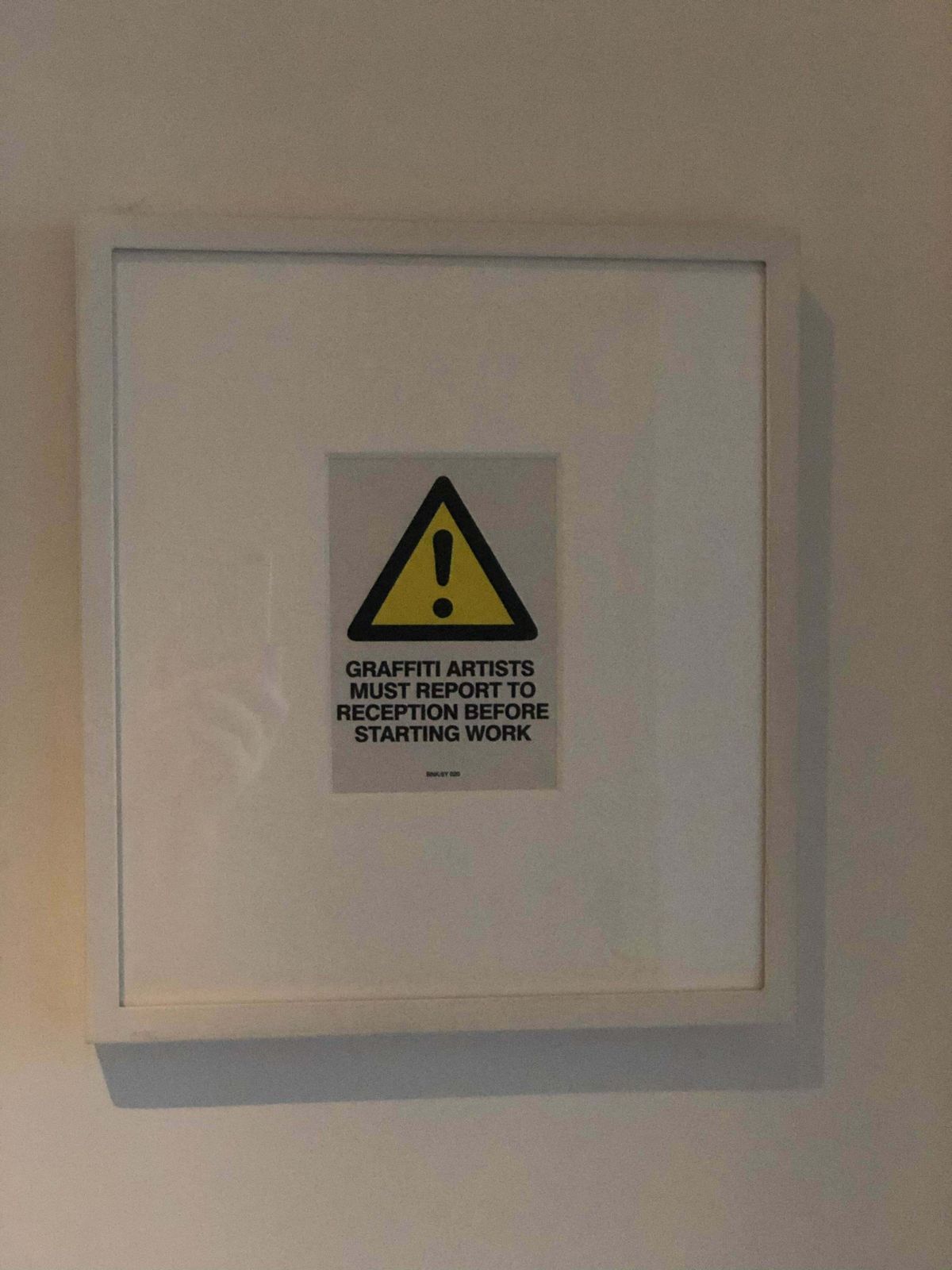 Banksy Graffiti Artists Must Report To Reception photo furniture