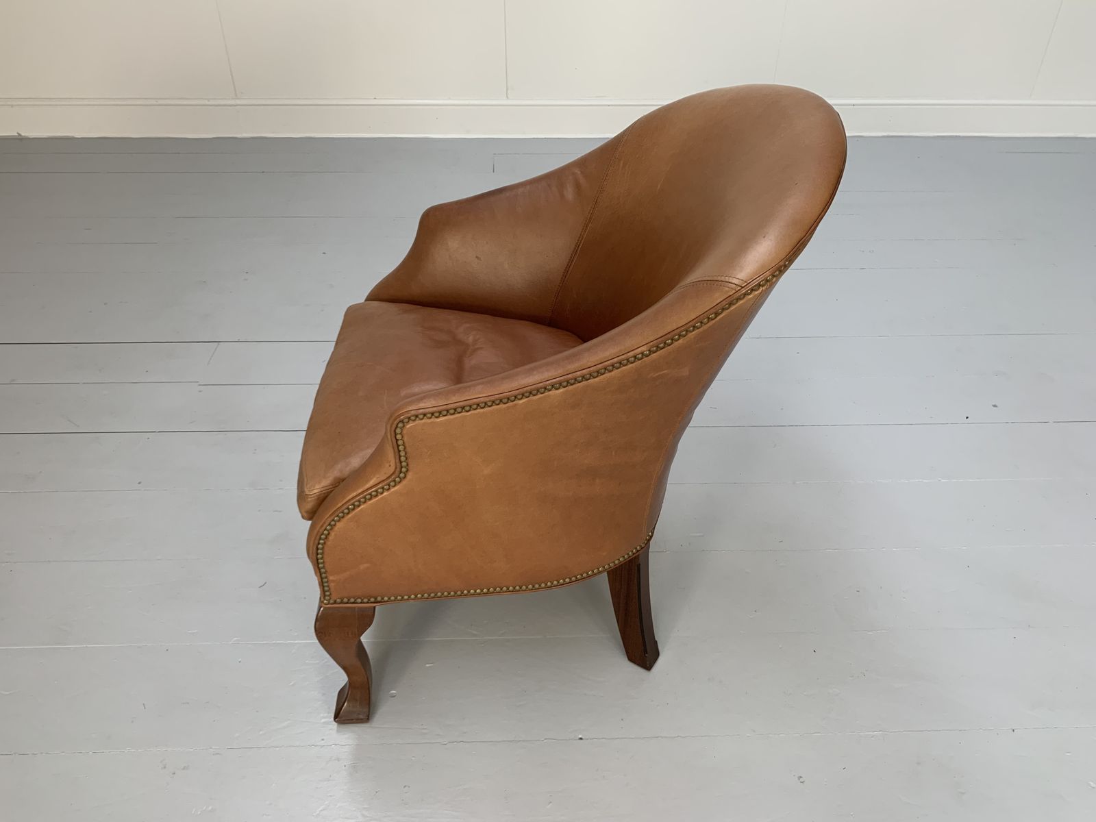 Ralph Lauren “Beldon” Armchair – In Tan Brown Saddle Leather photo vintage