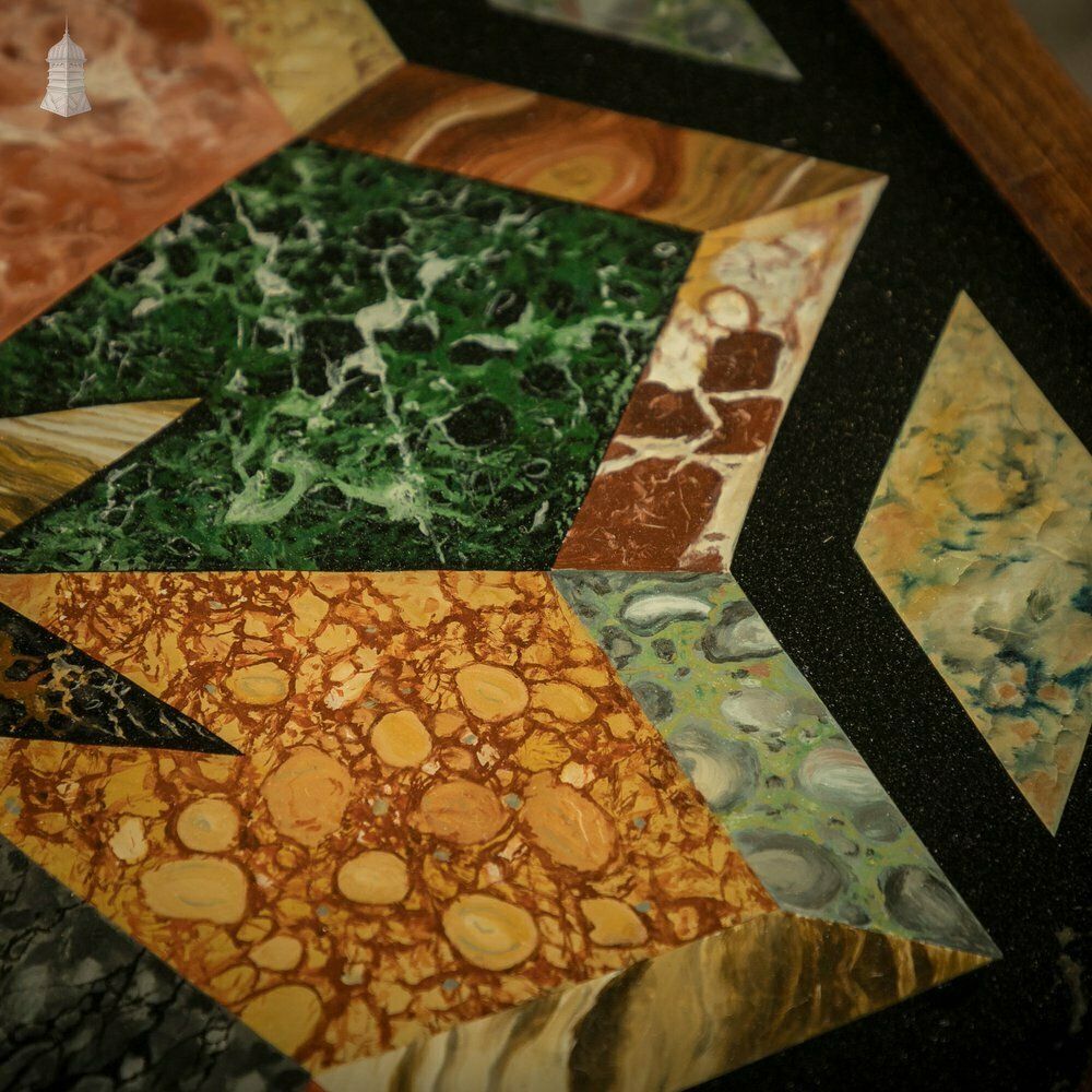 photo furniture Specimen Table, Hand Painted 19th C Hardwood And Glass