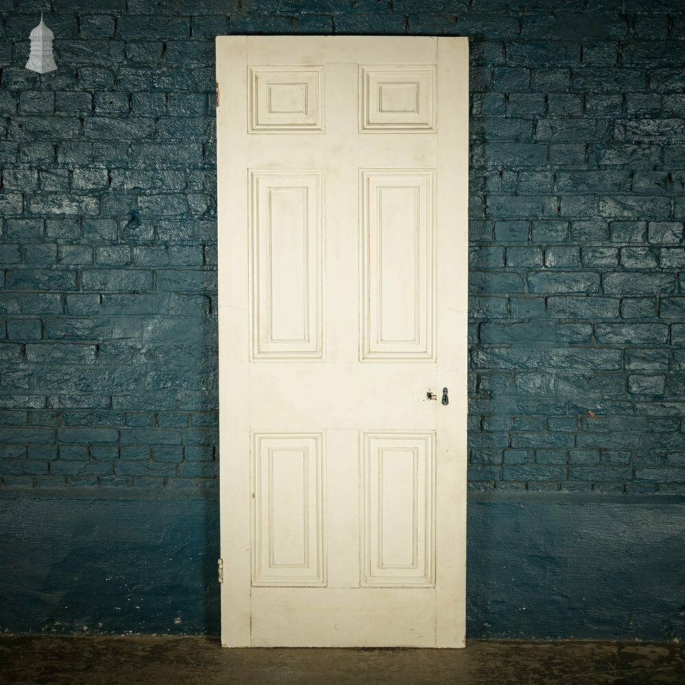 Moulded Panelled Door, White Painted Pine photo furniture