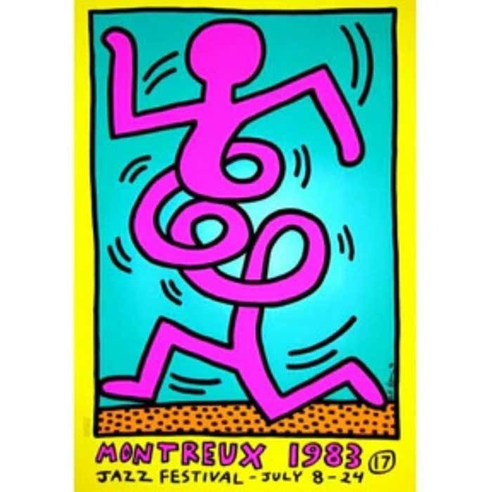 Keith Haring, Montreux Jazz Festival   Pink 1983