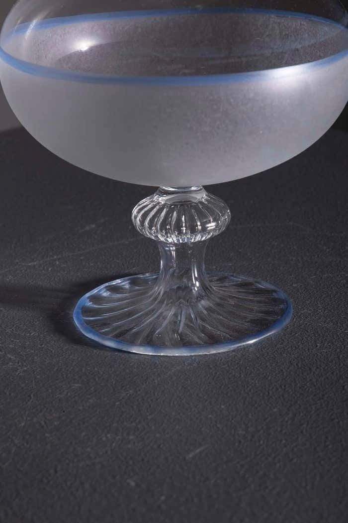 Antique Italian Murano Blown Glass Vase Blue photo buy