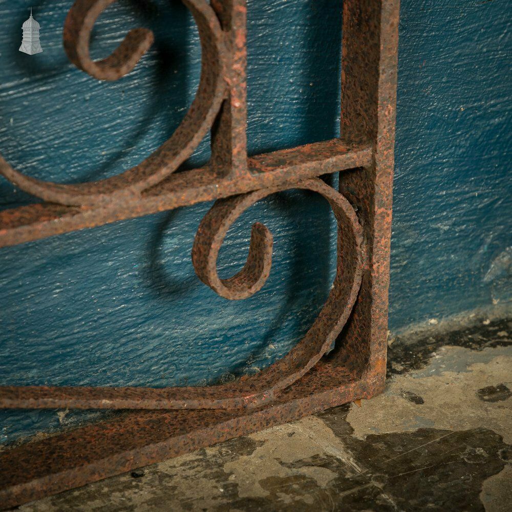 photo for sale Railing Panels Pair Of Wrought Iron Scroll Design Gate Panels