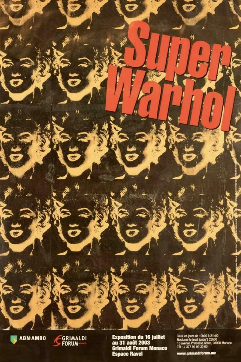 Andy Warhol Super Warhol 40 Gold Marilyns, Original Vintage Poster Print 2003