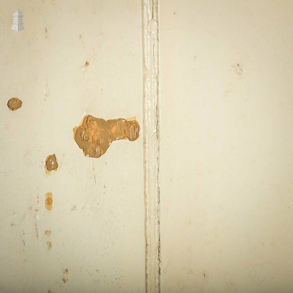Plank & Ledge Door, Distressed Paint Finish, Strap Hinges photo vintage