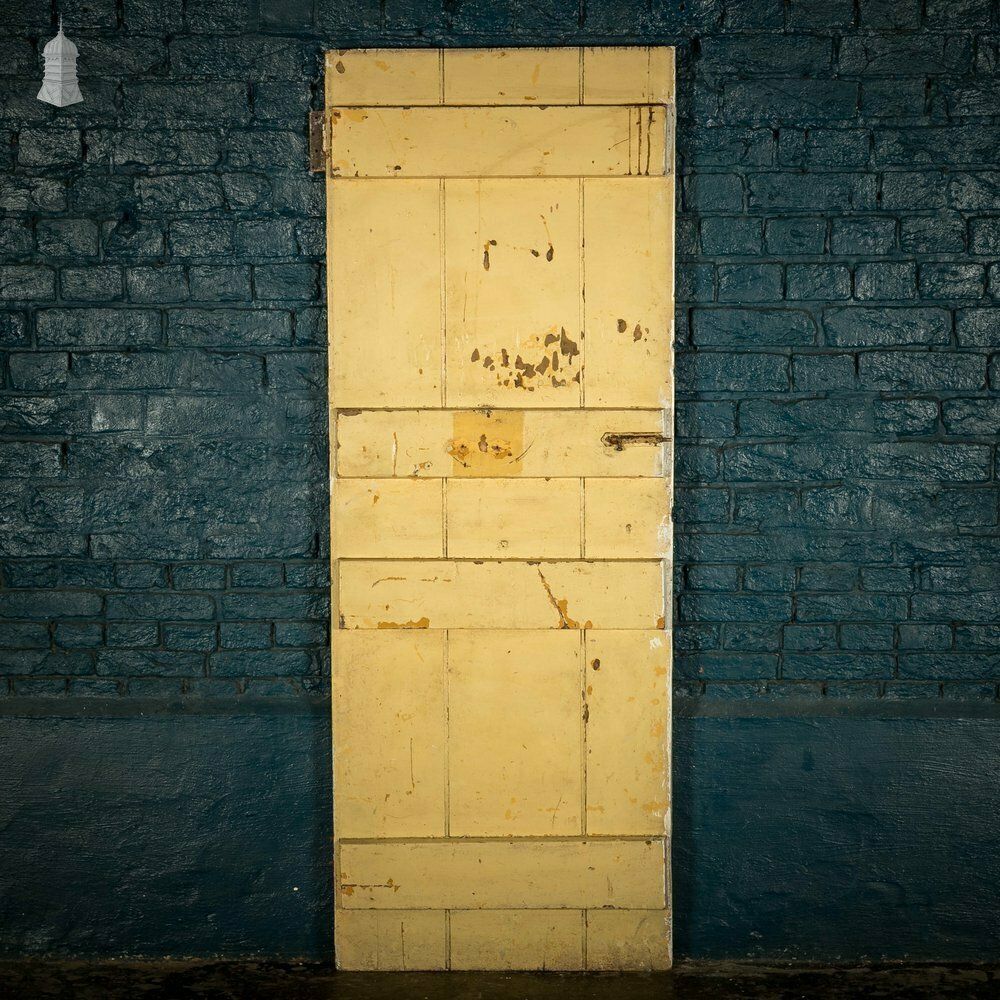 photo furniture Plank & Ledge Door, Distressed Paint Finish, Strap Hinges
