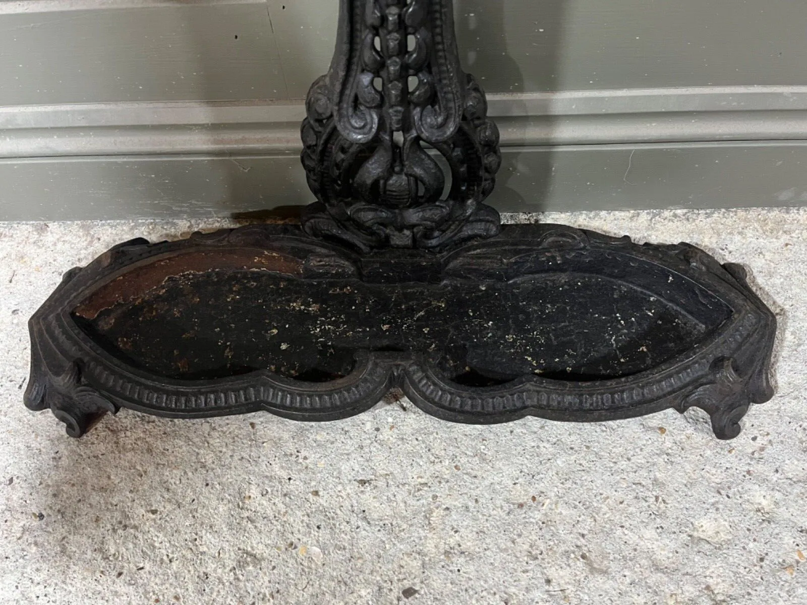 Victorian Stick Stand Cast Iron Umbrella Stand Stamped A Kenrick No. 43 1800’s photo vintage