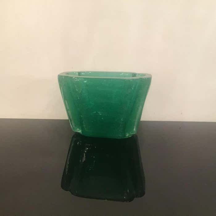 Home Decor Venini " Carlo Scarpa " Submerged Vase Centerpiece Murano Glass 1935 Italy photo