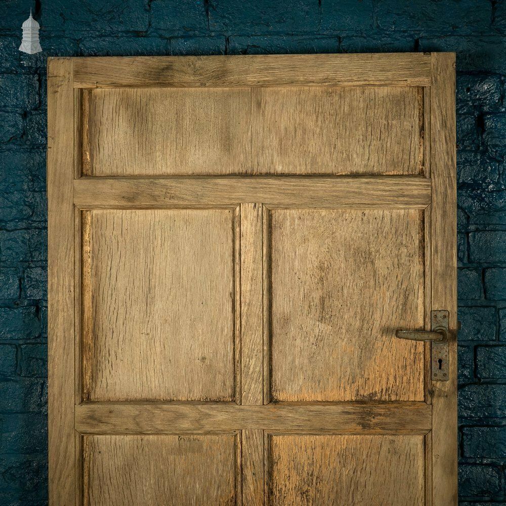 Solid Oak Framed Door, Veneered Panels With Visible Deterioration photo furniture