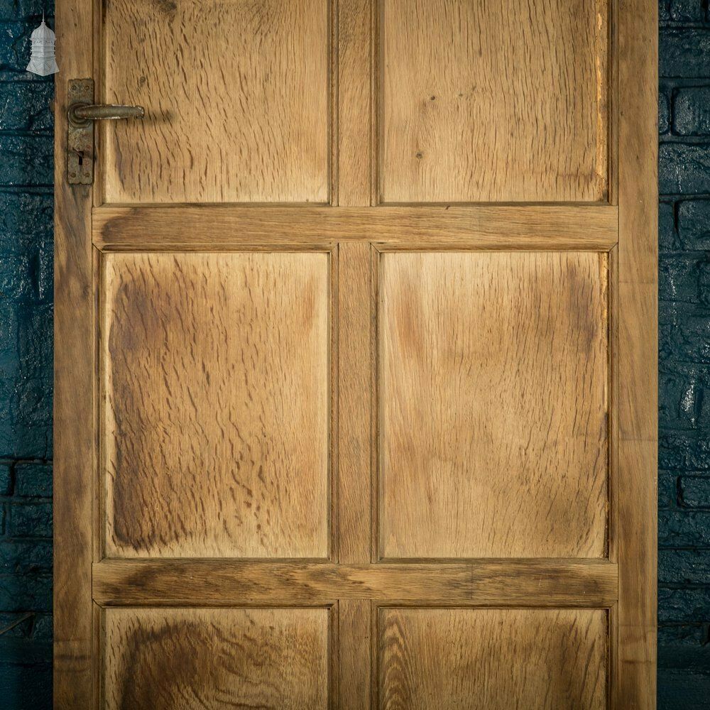 Solid Oak Framed Door, Veneered Panels With Visible Deterioration photo Home Fixtures
