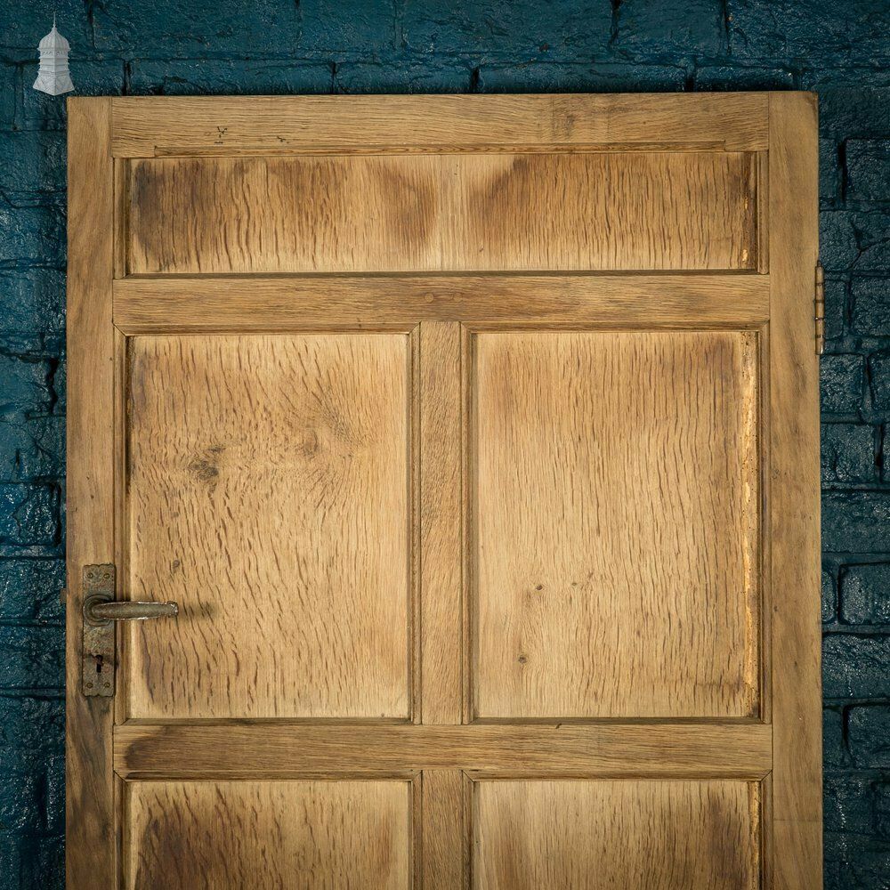 180.0 Solid Oak Framed Door, Veneered Panels With Visible Deterioration photo