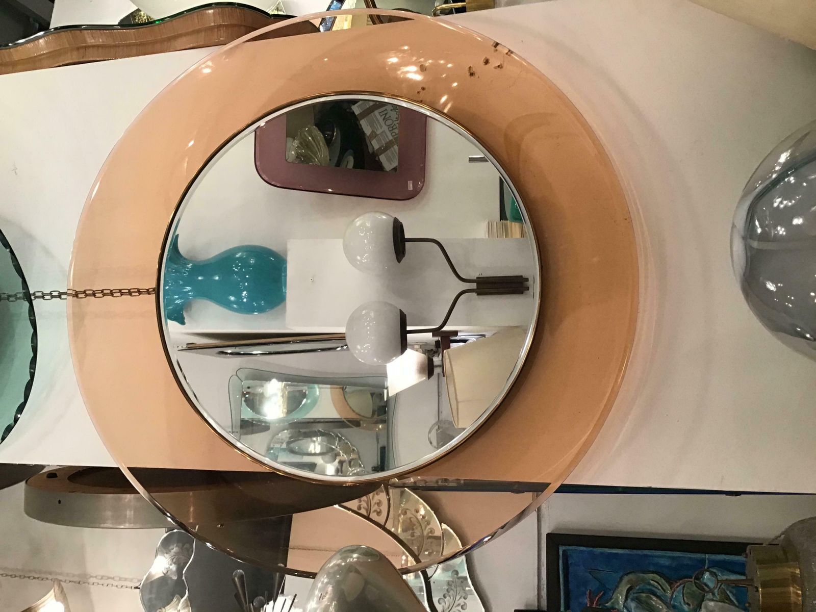 4804.0 Max Ingrand “Fontana Arte” Mirror Brass Glass 1968 Italy photo