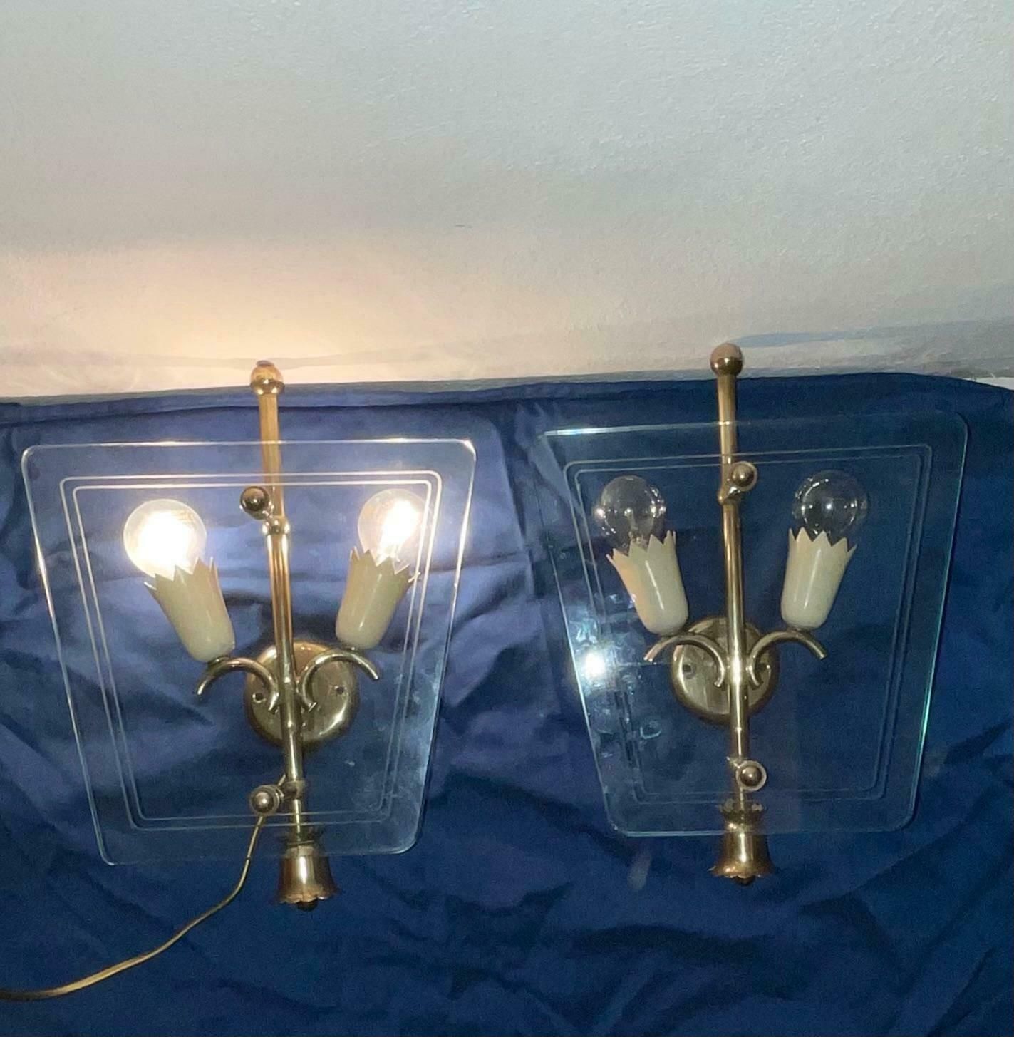 Fontanarte   Pietro Chiesa   Pair Of Wall Sconces   1950s photo vinterior