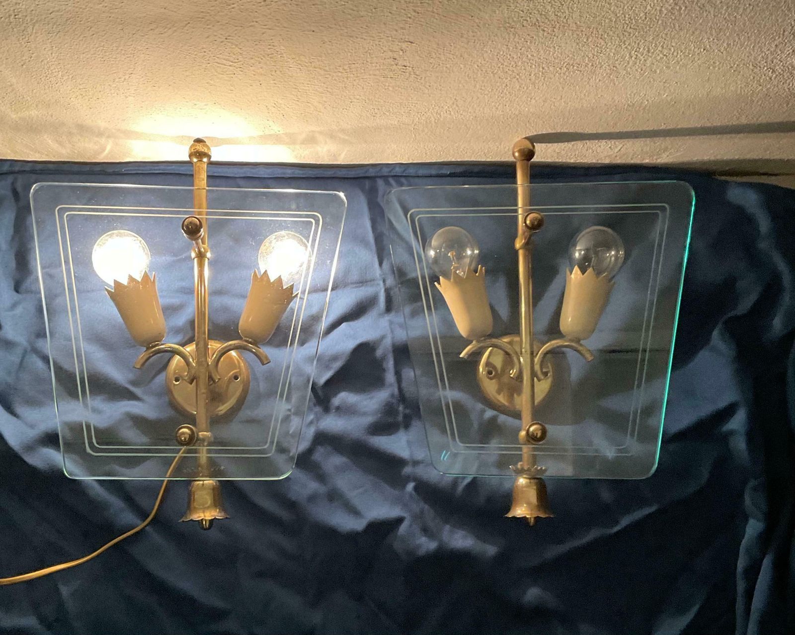 Fontanarte   Pietro Chiesa   Pair Of Wall Sconces   1950s photo buy