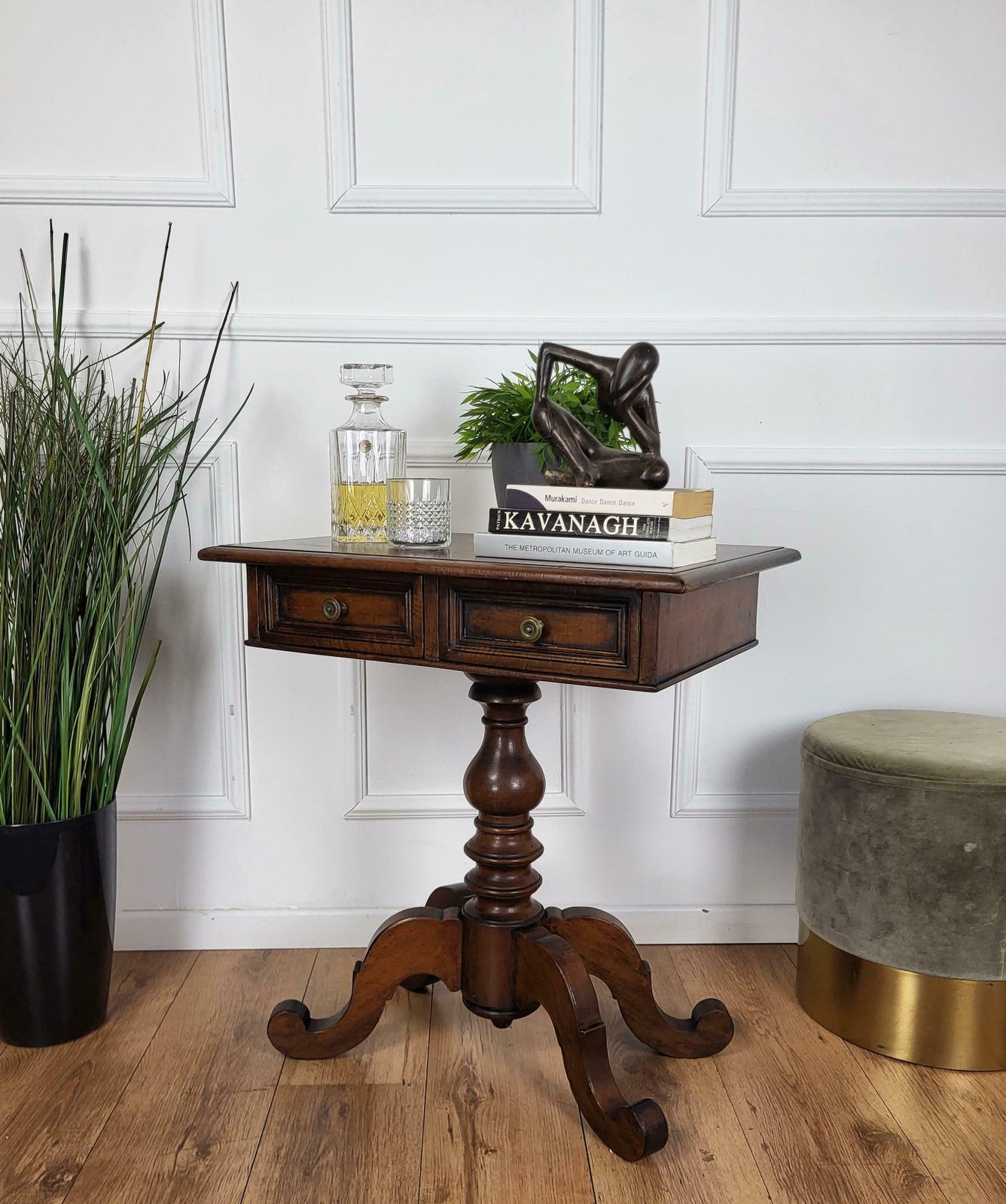 Antique Italian Walnut Side Table photo for sale