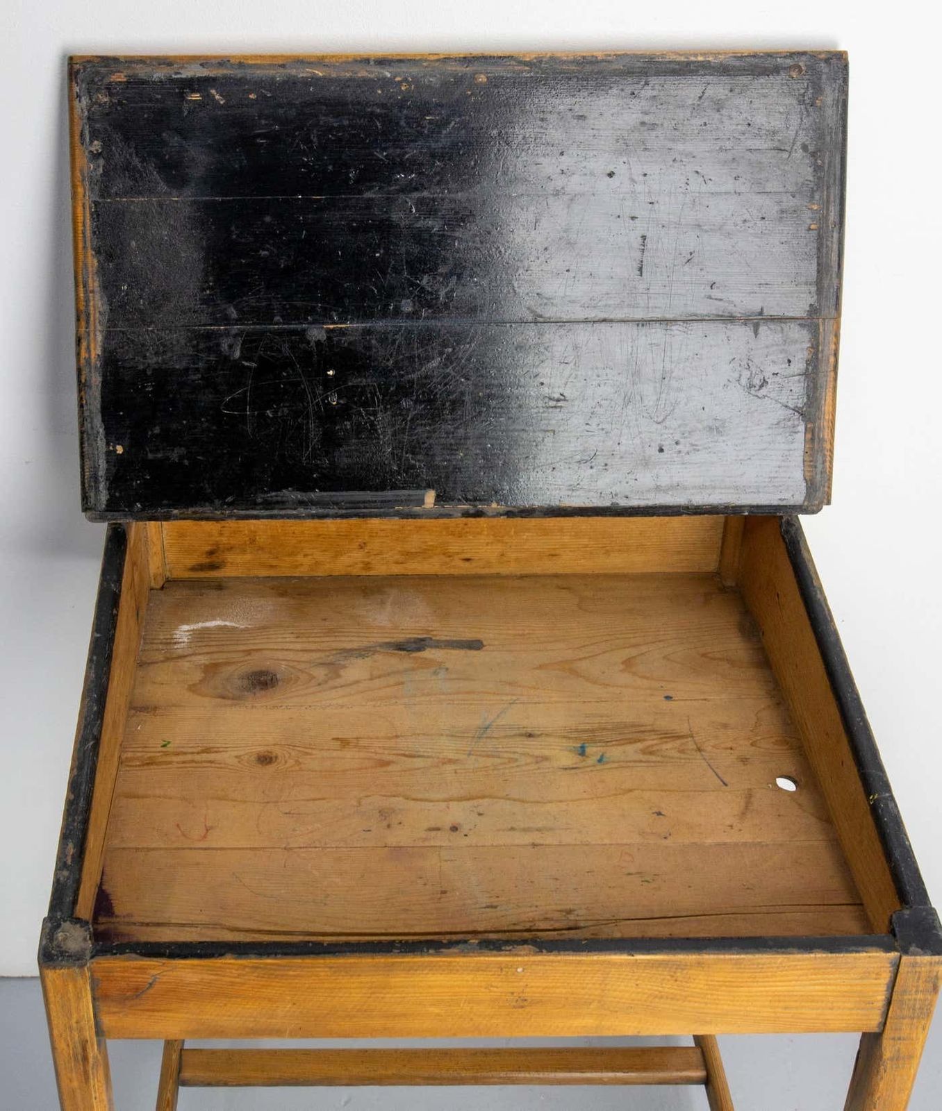 Student Pine Writing Table Slant Top Desk France, Early 20th C photo buy
