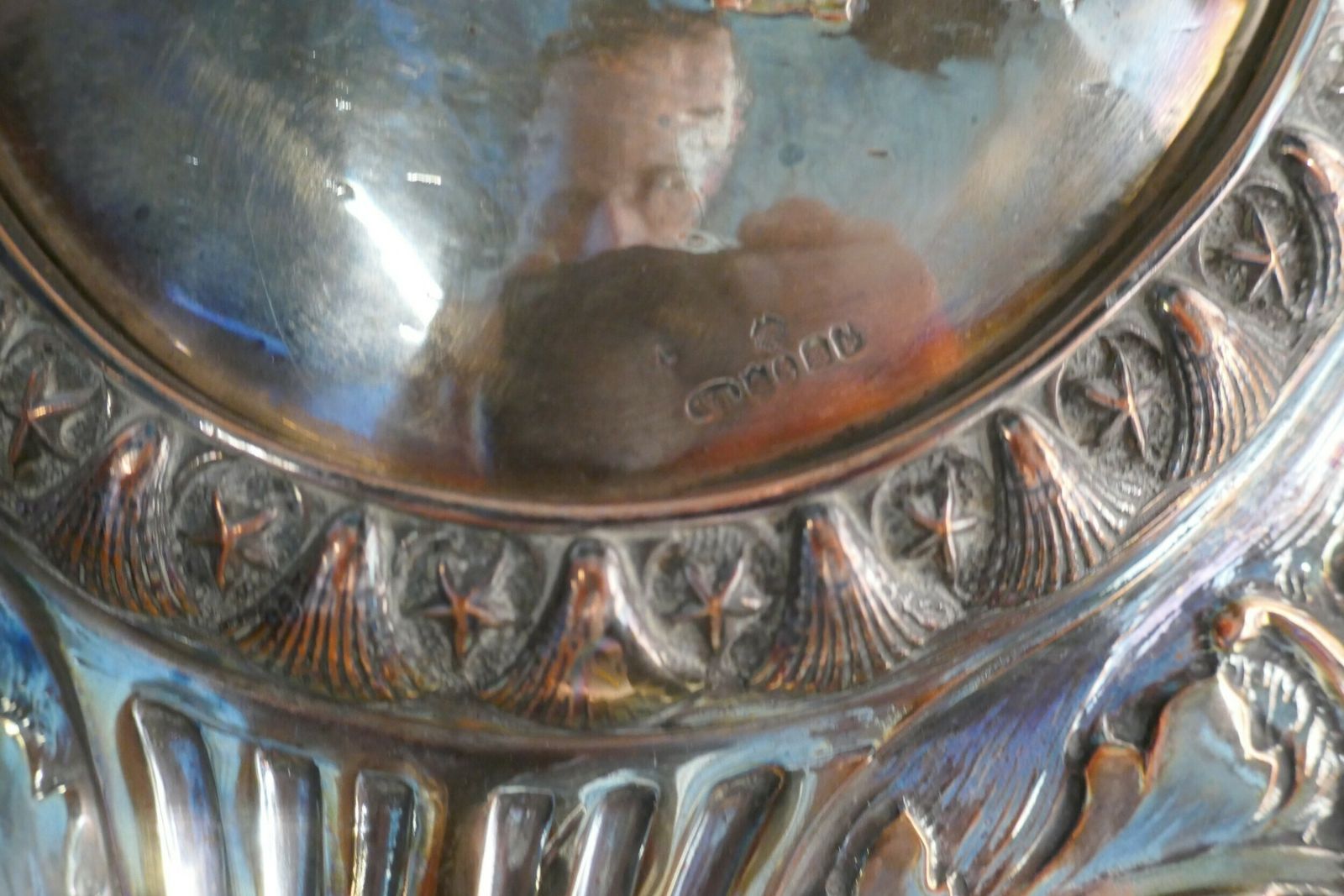 1901 Art Nouveau Sheffield Plate Cricket Trophy Shield, By Walker Hall And Sons photo buy
