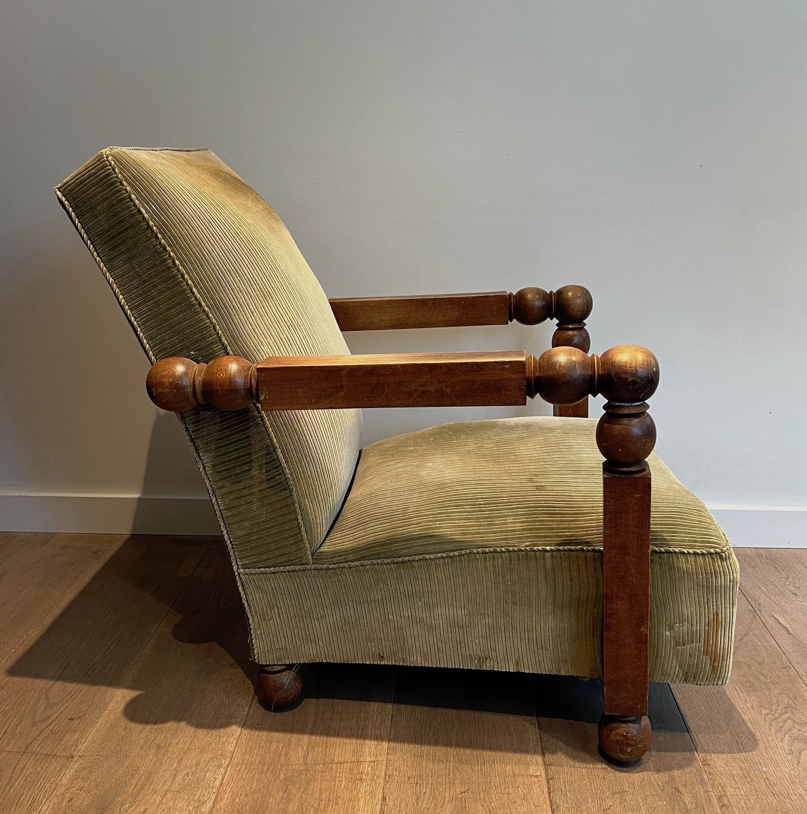 Important Brutalist Armchair. French Work. Around 1950 photo for sale
