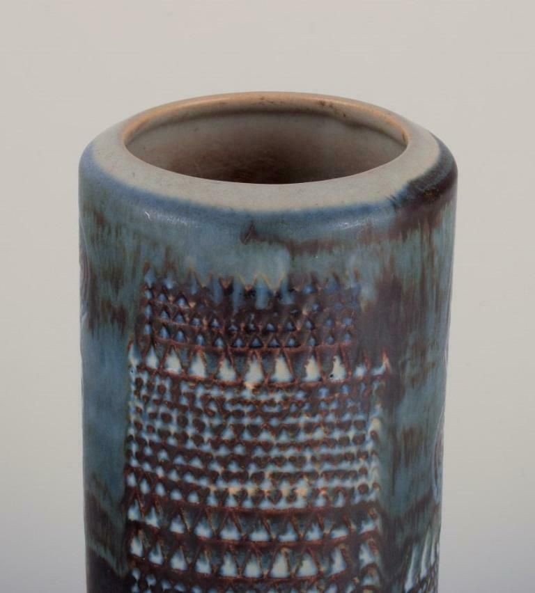 Olle Alberius For Rörstrand, Sweden. "Kraka" Ceramic Vase In Modernist Style. photo vinterior