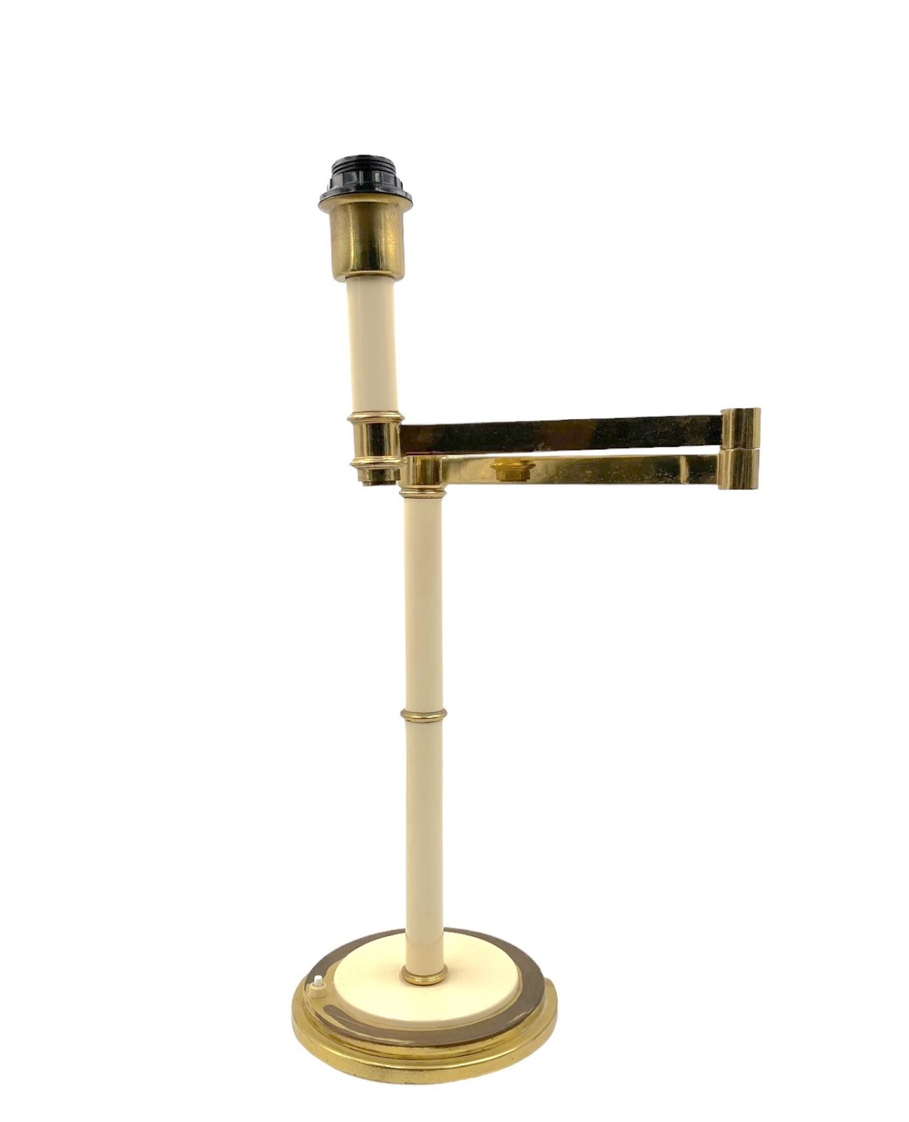 Hollywood Regency Brass Table Lamp, Tommaso Barbi Italy 1970 photo for sale
