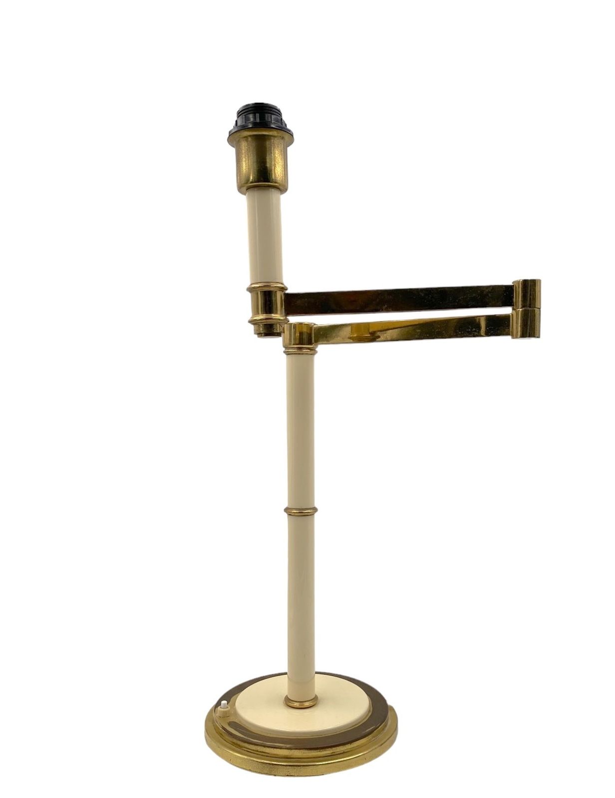 Hollywood Regency Brass Table Lamp, Tommaso Barbi Italy 1970 photo 400.0