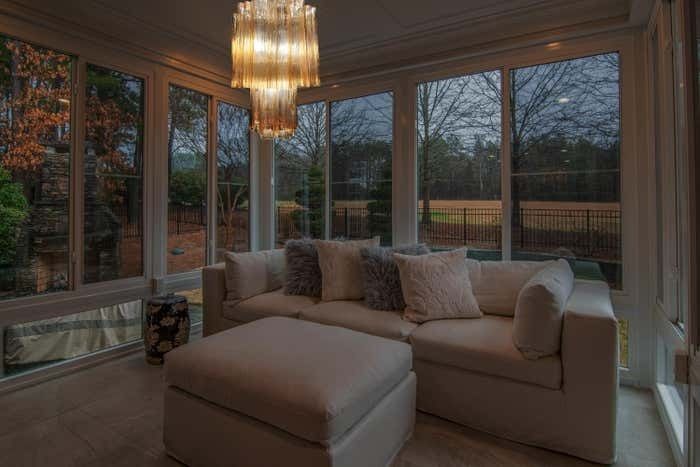 Charming Pair Of Italian Amber Chandeliers By Valentina Planta, Murano photo vinterior