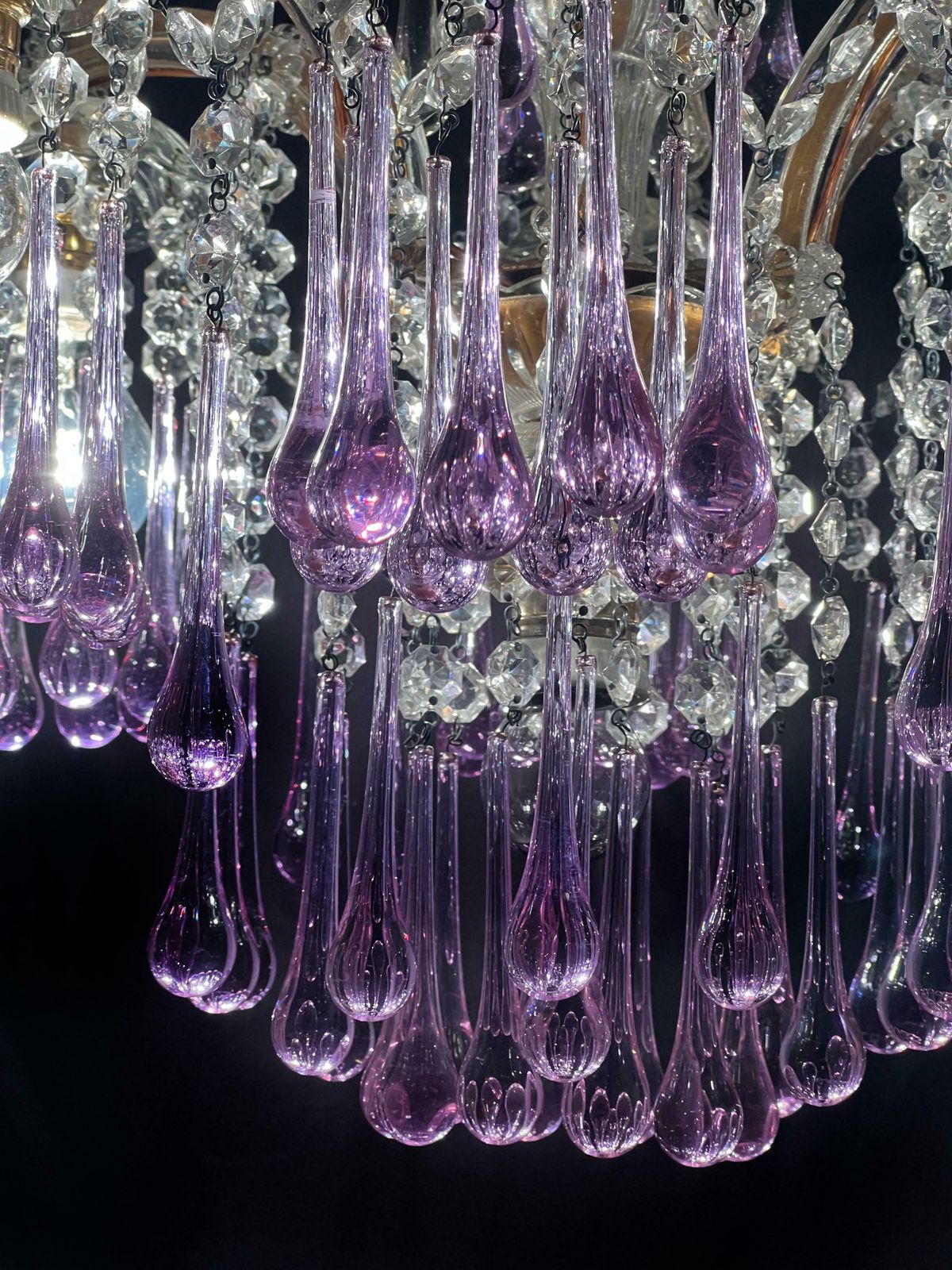 3773.0 Liz Taylor's Tears Murano Chandelier 1950s photo