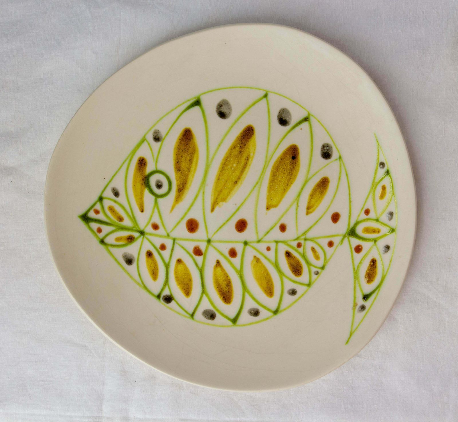 French Set Of Two Fish Dishes In White Faience Of Niderviller Circa 1960 photo Home Decor