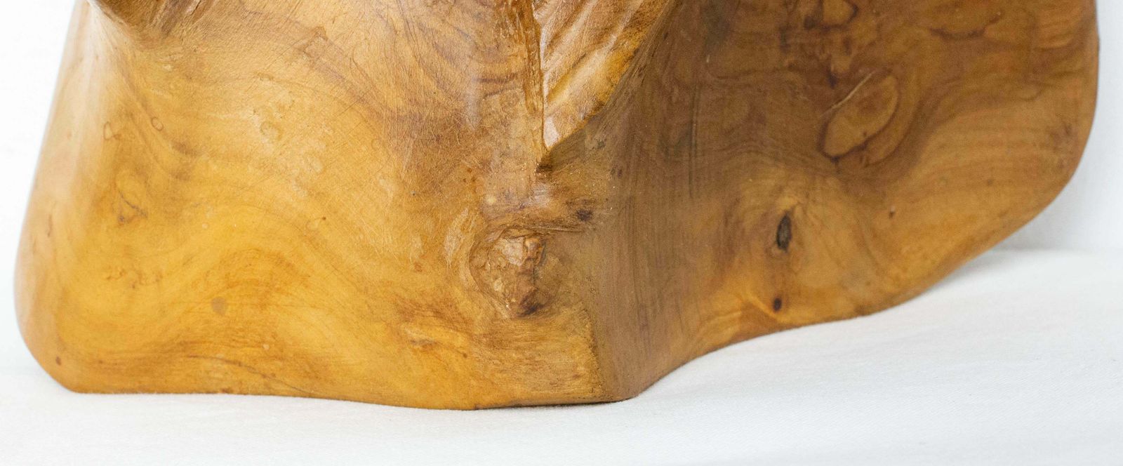 French Olive Wood Sculpture Flying Goose & Vide Poche Reversible Objet, C 1970 photo vinterior