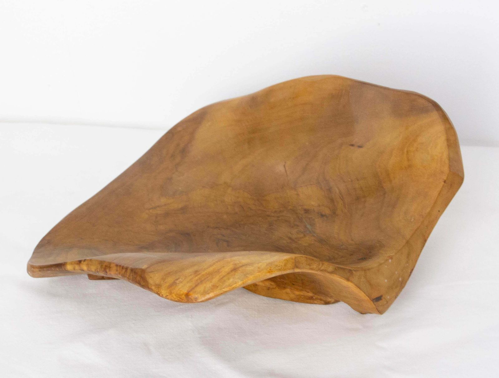 photo furniture French Olive Wood Sculpture Flying Goose & Vide Poche Reversible Objet, C 1970