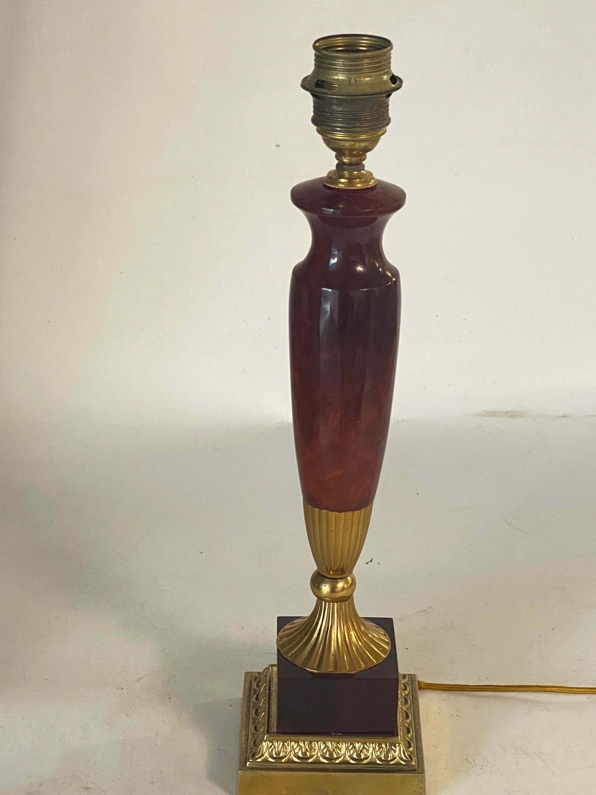 Table Lamp In Crakled Resin Fractal And Gilt Metal, France, 1970 £393.03 photo 472.0