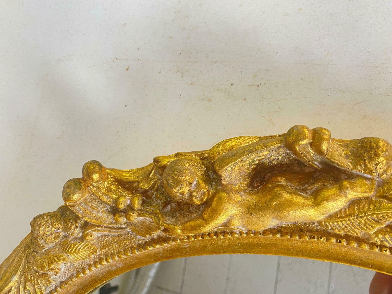 Home Decor Gilt Mirrors In Resin Old Gilt Patina Style, 20th Century Set Of 2 photo