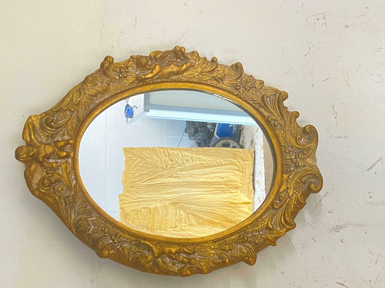 photo buy Gilt Mirrors In Resin Old Gilt Patina Style, 20th Century Set Of 2