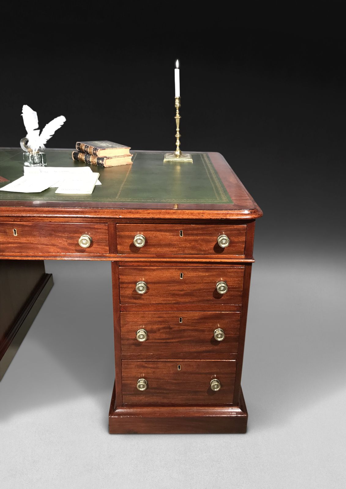 Early 19th Century Mahogany Twin Pedestal Partners’ Desk photo 6750.0