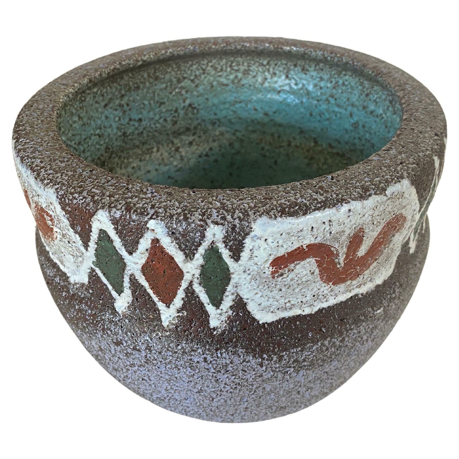 Stoneware Pottery Pot Or Vase With Amazing Glaze 20th Century Rustic photo vinterior