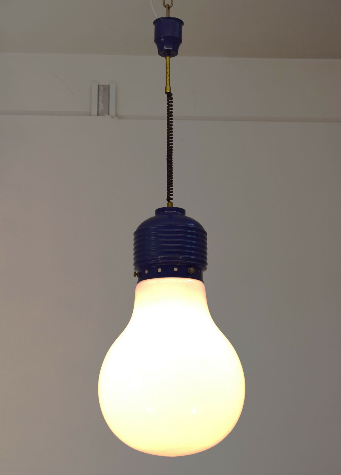 Italian Suspension Lamp By Stilux Milano, 1 Light, 1970s. photo for sale