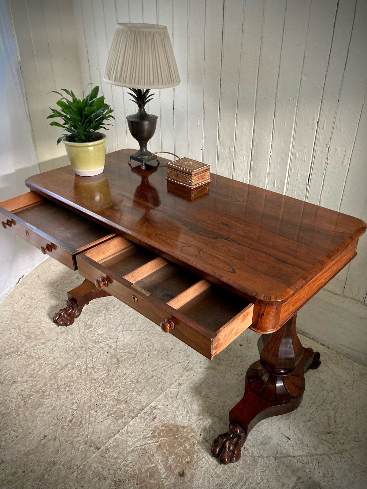 A Fine Early 19th Century Rosewood Library Table/Desk. photo for sale