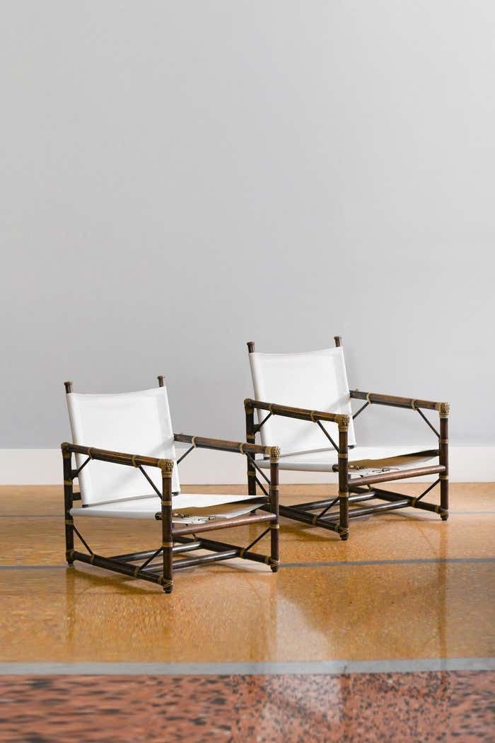 Pair Of Armchairs Mcguire San Francisco 1970 photo furniture