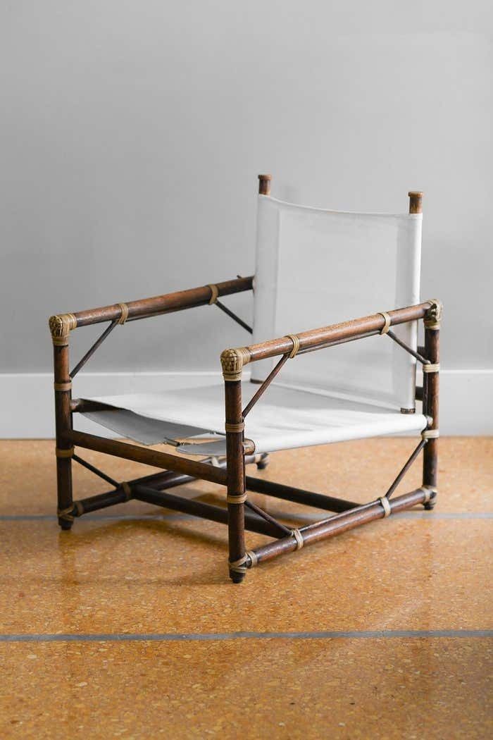 Pair Of Armchairs Mcguire San Francisco 1970 photo for sale