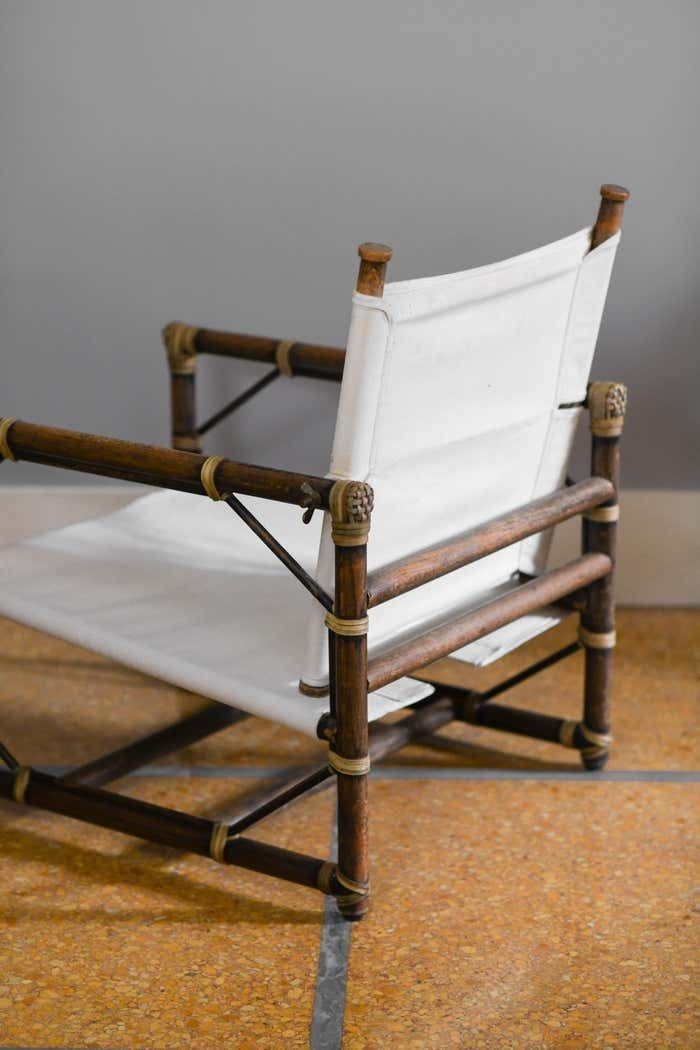 photo furniture Pair Of Armchairs Mcguire San Francisco 1970