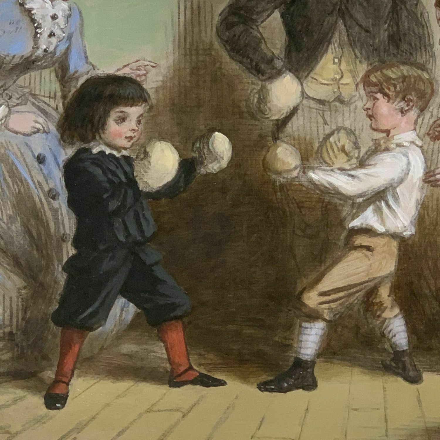 John Leech 19th Century Oil Painting Of Physical Education photo Art