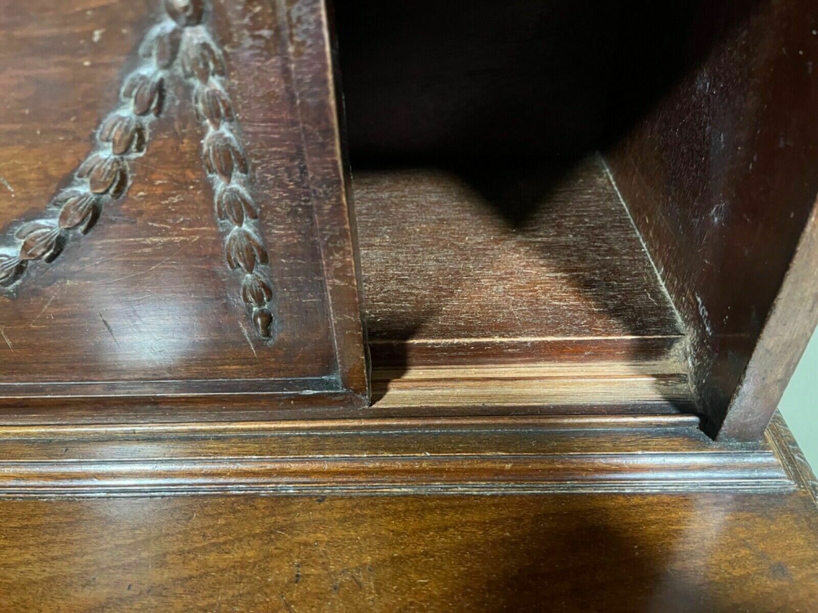 Antique Sideboard Stamped H Samuel 1880’s Carved Mahogany Design By J Linnell   Rare Item!! photo 2400.0