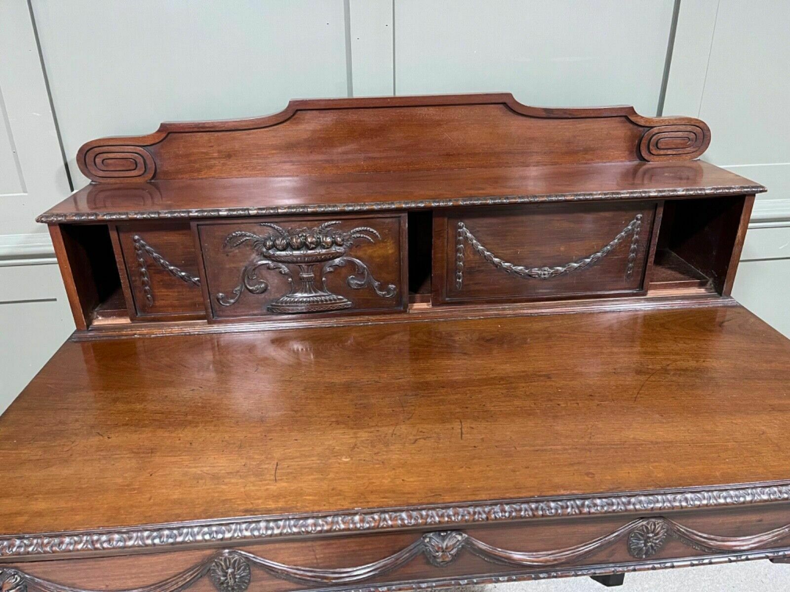 Antique Sideboard Stamped H Samuel 1880’s Carved Mahogany Design By J Linnell   Rare Item!! photo vinterior