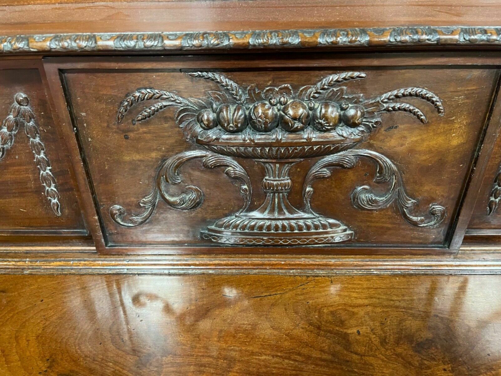 Antique Sideboard Stamped H Samuel 1880’s Carved Mahogany Design By J Linnell   Rare Item!! photo buy