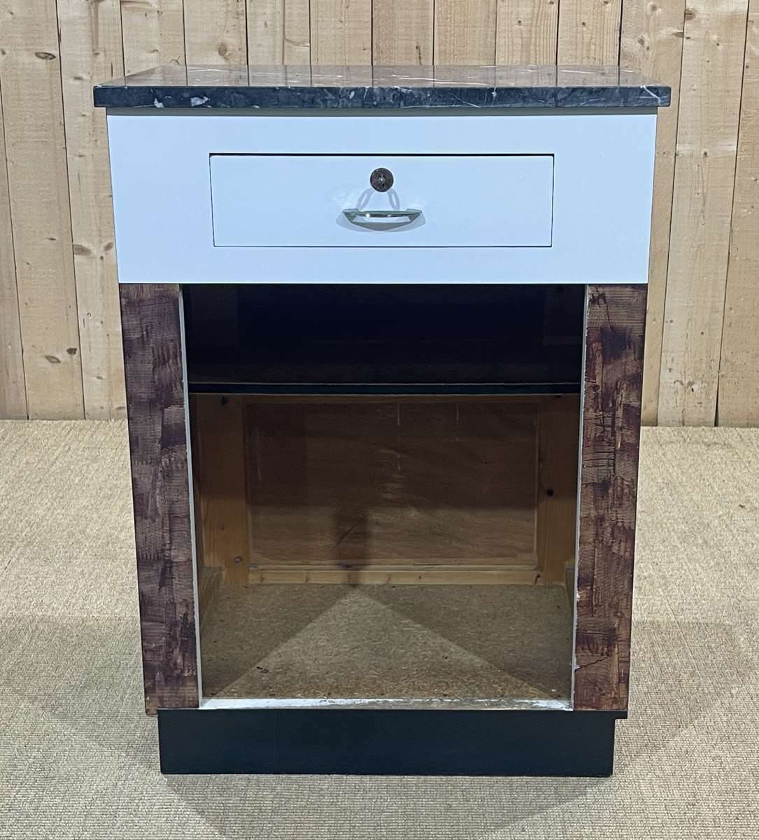 Butcher's Cash Desk In Formica With Black Marble Top, 1950s photo for sale