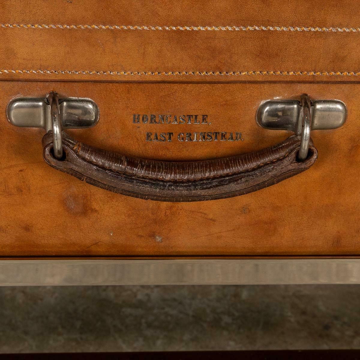 photo furniture 20th Century English Leather Trunk On Metal Stand, C1910