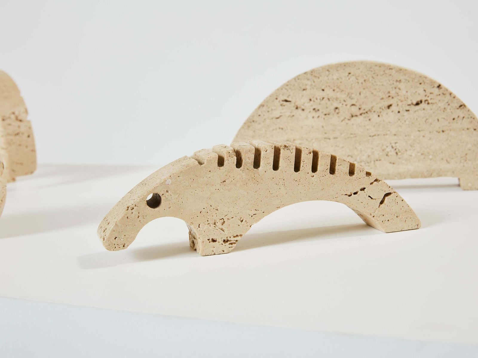 photo vinterior Ensemble de 8 sculptures animalières en travertin Fratelli Mannelli, 1970