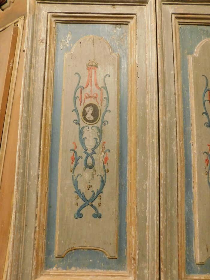 Old Painted Double Door, From Naples Italy photo Home Fixtures