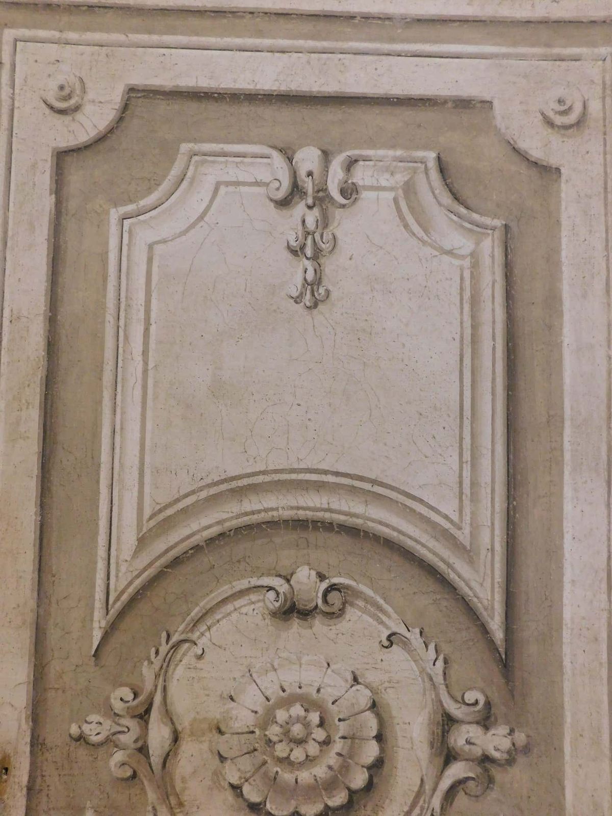 N.2 Antique Wooden Doors, Richly Painted Double Sided Different Theme, Italy photo for sale