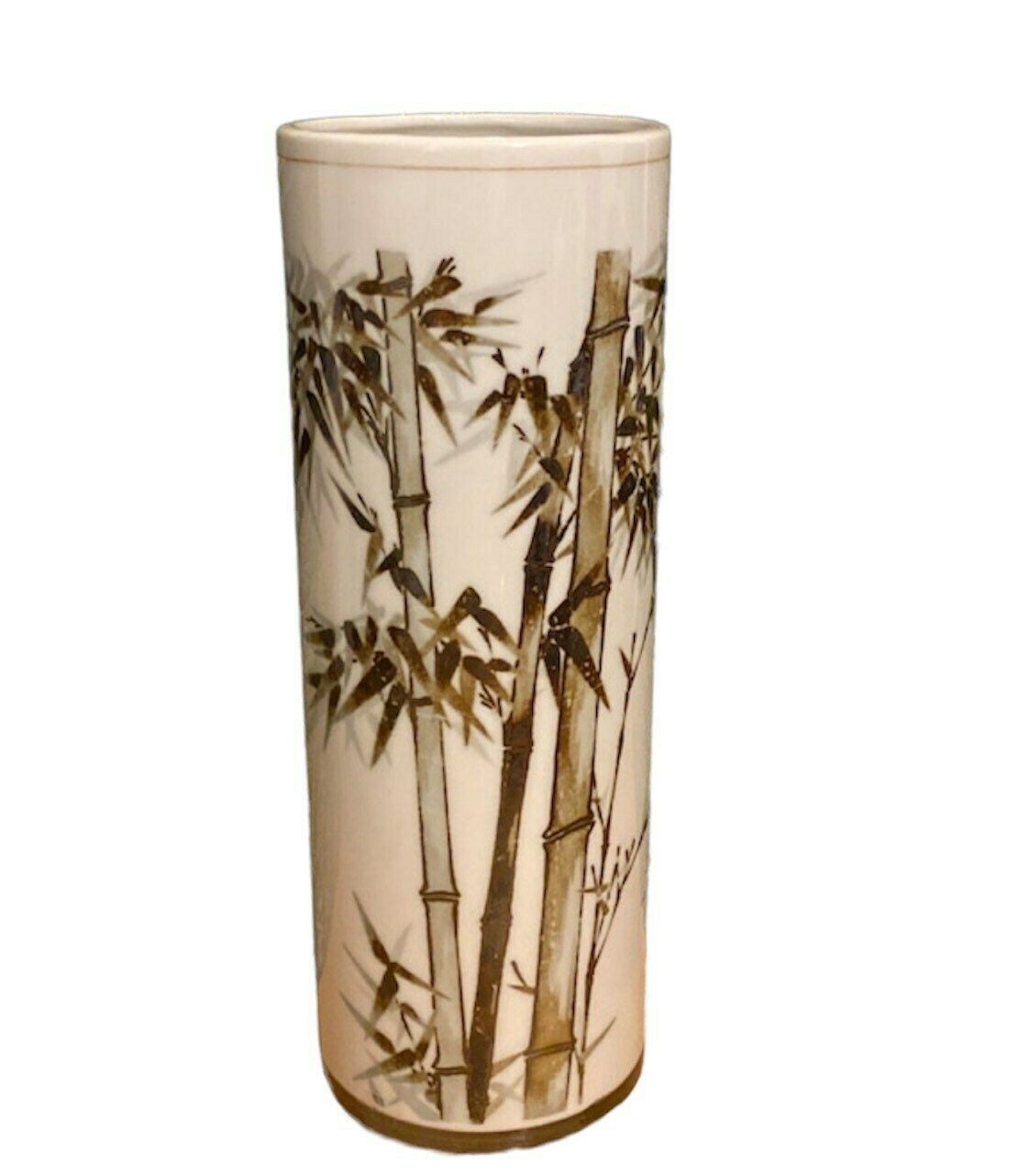 Mid Century Chinese 20th Centuries Vase, Collectable Vase, Cap Tube Porcelain Bamboo Design Vase